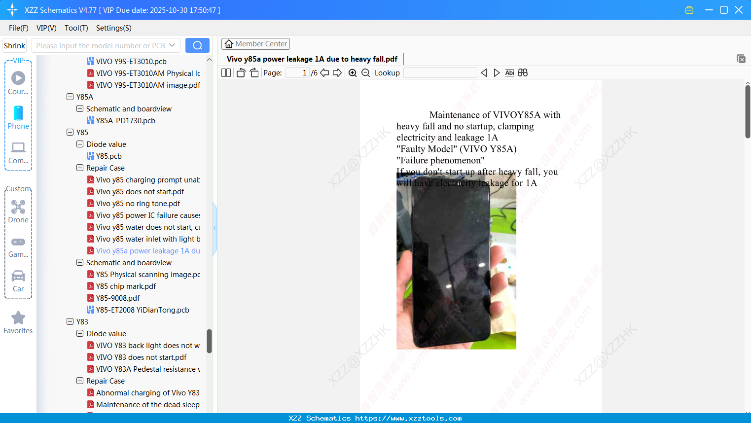 Vivo Y85a Power Leakage 1A Due To Heavy Fall
